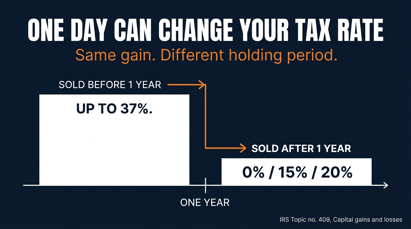 Same gain. Different holding period.