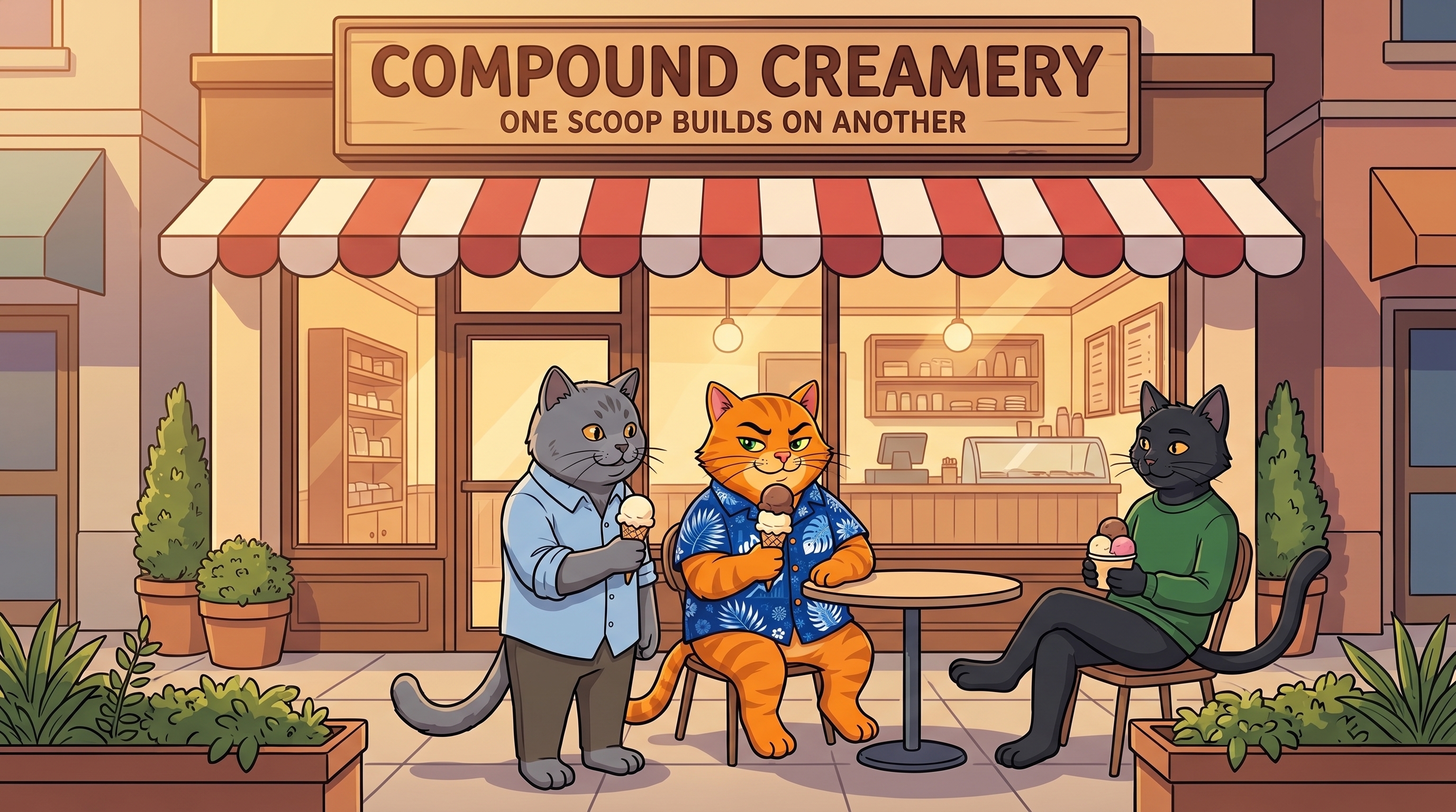 Compound Creamery: one scoop builds on another.